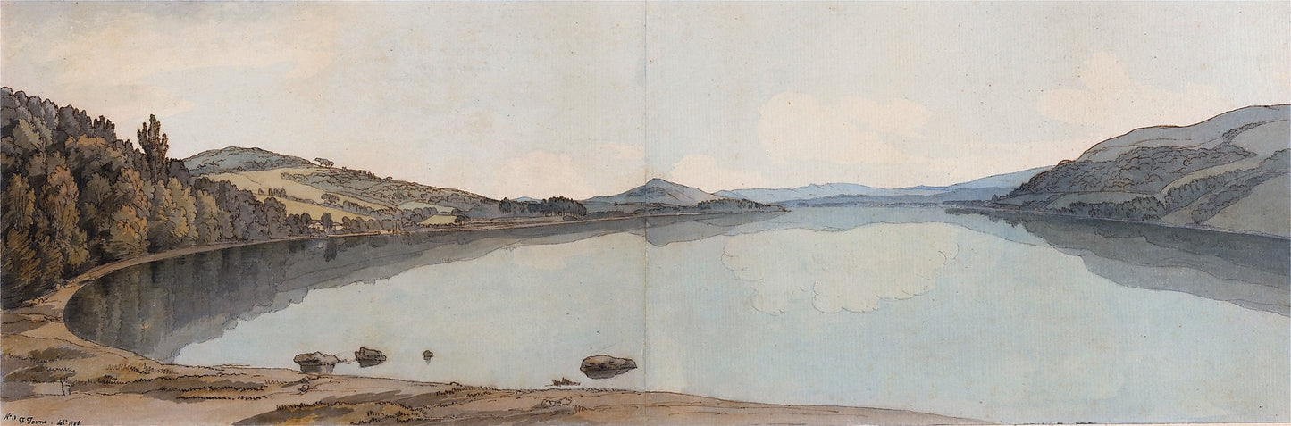 Lake Windermere, vintage artwork by Francis Towne, 12x8" (A4) Poster