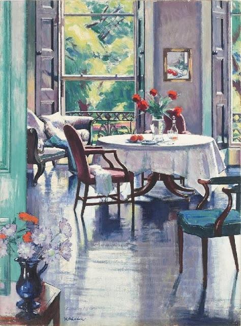 Interior. Summer, vintage artwork by Francis Campbell Boileau (F.C.B.) Cadell, 12x8" (A4) Poster