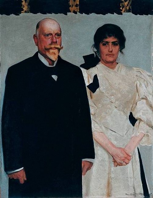 ait of Writers Amalie and Erik Skram by Harald Slott-Moller,A3(16x12")Poster