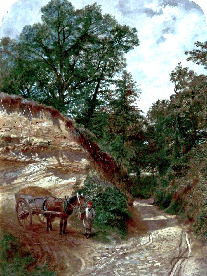 The Sandpit, Albury, Surrey, vintage artwork by George Vicat Cole, 12x8" (A4) Poster