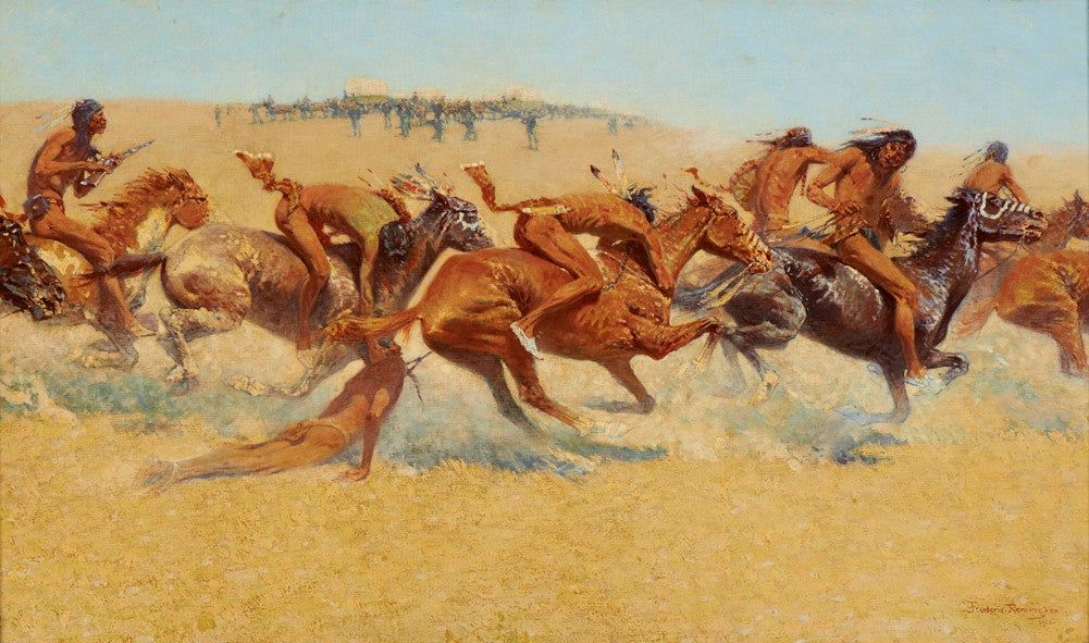 Indian Warfare by Frederic Remington,A3(16x12")Poster