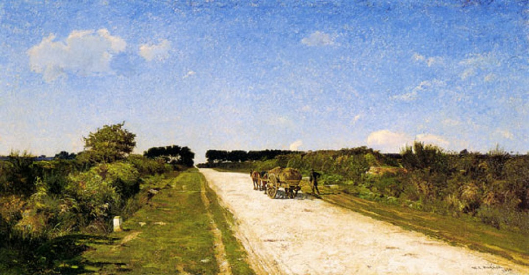 The Road to Concarneau, vintage artwork by William Lamb Picknell, 12x8" (A4) Poster