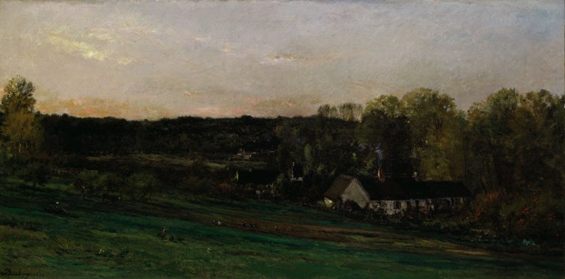 House of Mère Bazot, vintage artwork by Charles-François Daubigny, A3 (16x12") Poster Print