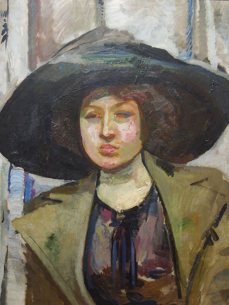 Portrait of Kazimiera Felix, vintage artwork by Gustav Gwozdecki, 12x8" (A4) Poster