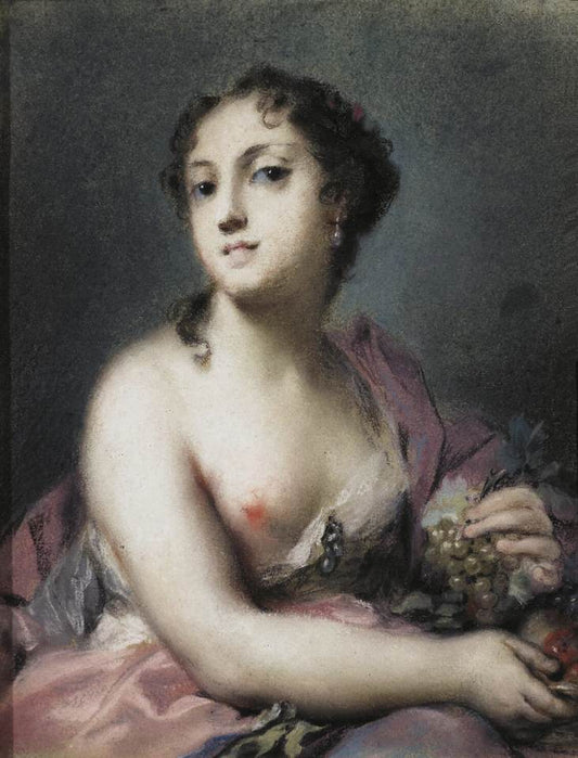 Four Seasons 03, Autumn, vintage artwork by Rosalba Carriera, 12x8" (A4) Poster