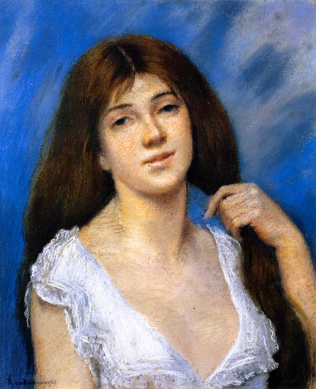 The Coiffure, vintage artwork by Federico Zandomeneghi, 12x8" (A4) Poster