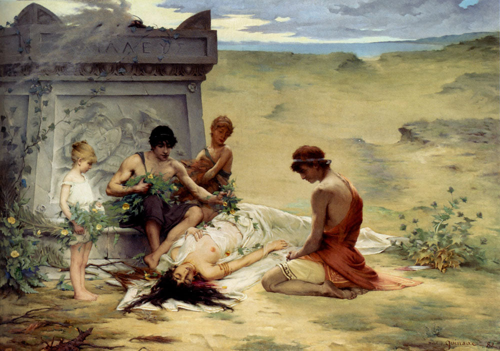 Death Of Polyxena by Paul Francois Quinsac,A3(16x12")Poster