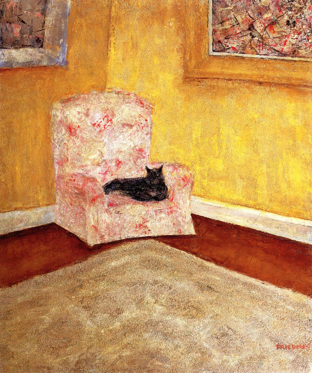 Cat in Chair by Arnold Friedman,16x12(A3) Poster