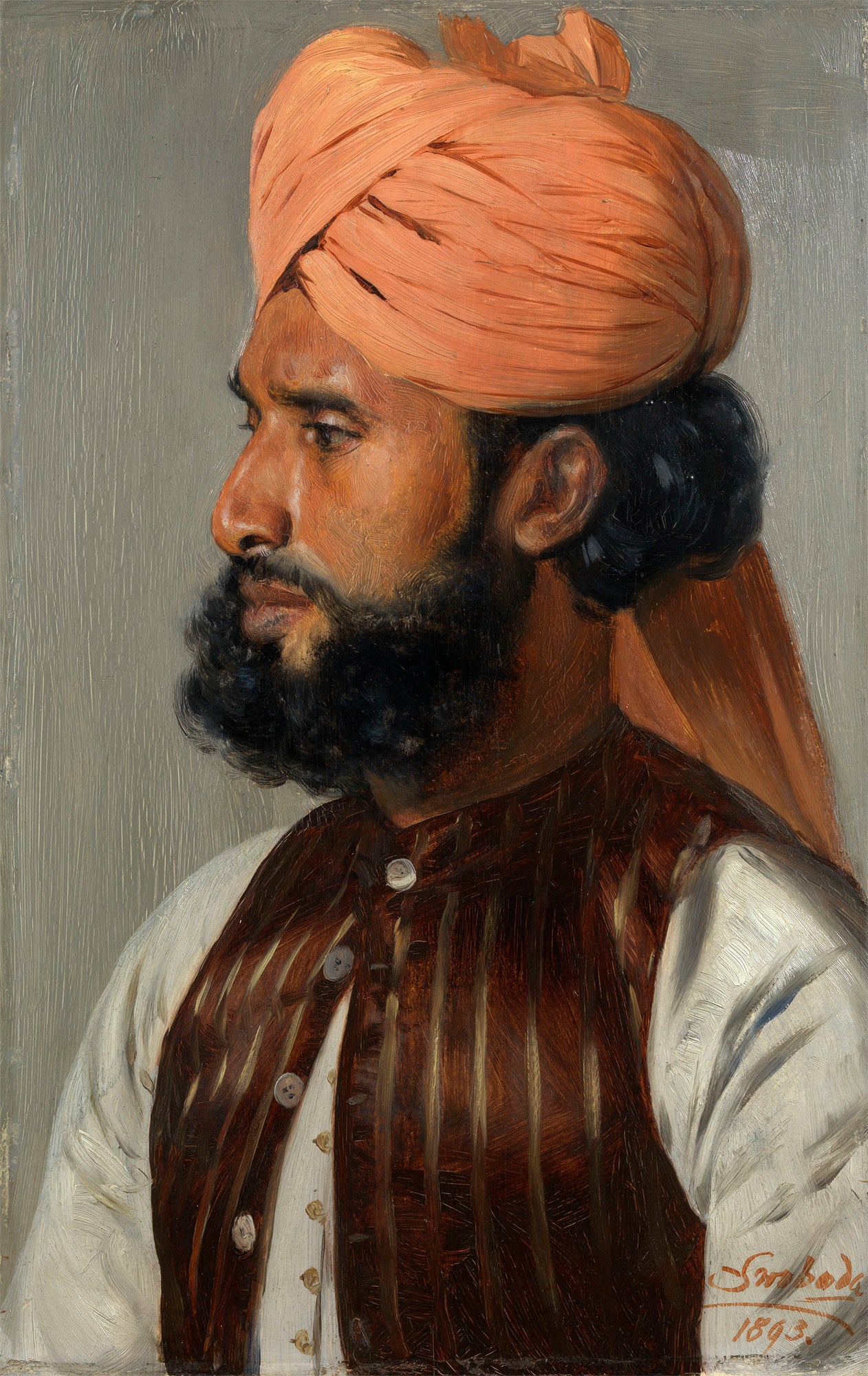 Sheikh Khudda Bakhsh, vintage artwork by Rudolph Swoboda, A3 (16x12") Poster Print