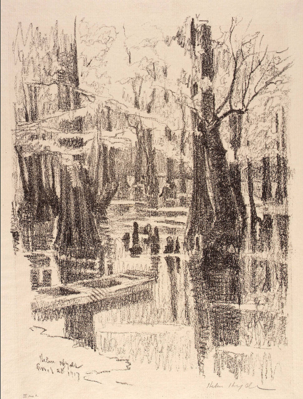 Cypress Swamp by Helen Hyde,A3(16x12")Poster