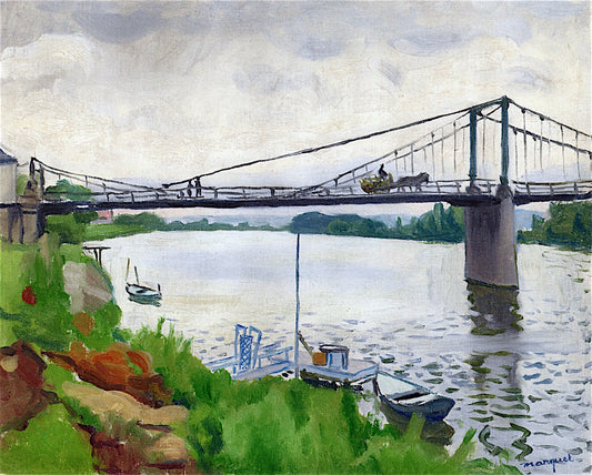 The Bridge at Triel, vintage artwork by Albert Marquet, 12x8" (A4) Poster