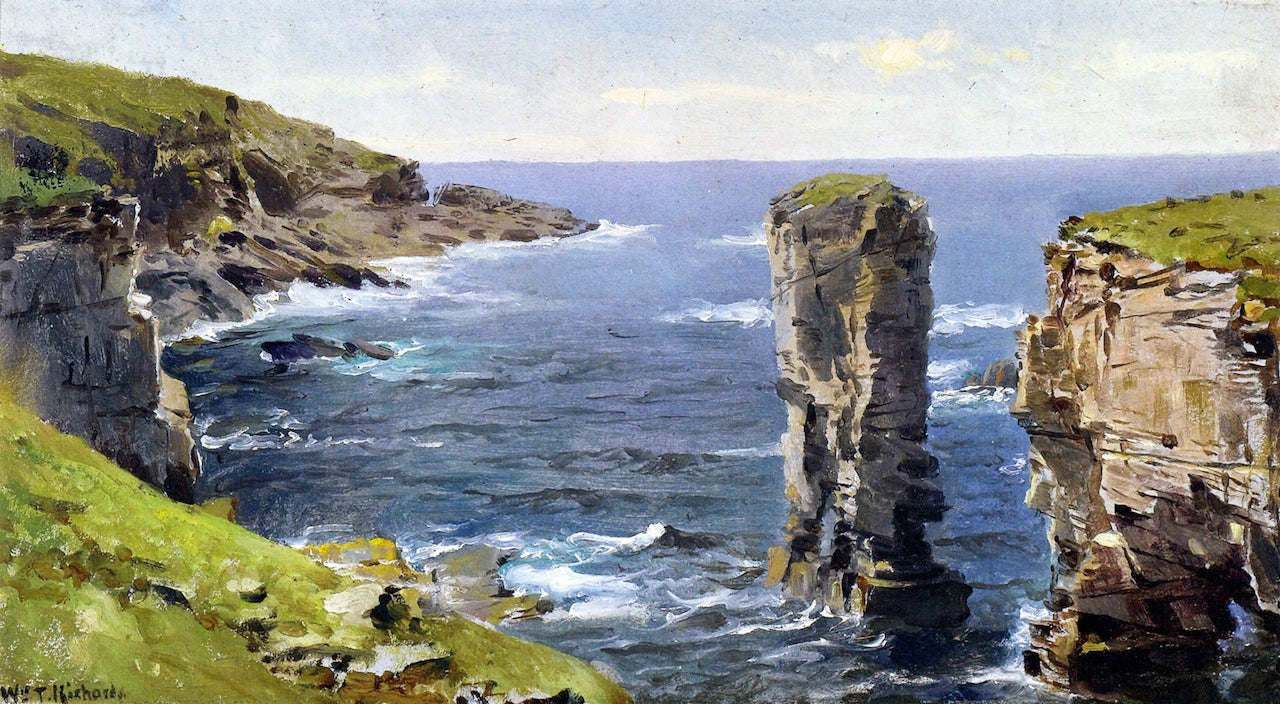 British Coastal View, vintage artwork by William Trost Richards, 12x8" (A4) Poster