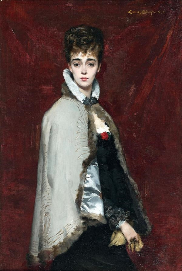 Portrait de jeune femme by Louise Abbema,A3(16x12")Poster