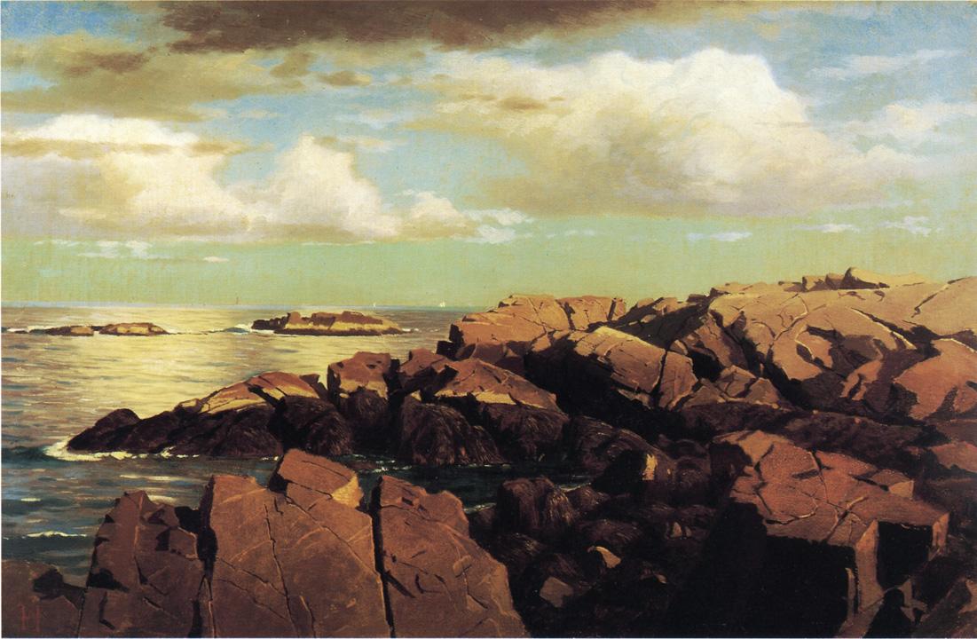 After a Shower, Nahant, Massachusetts, vintage artwork by William Stanley Haseltine, 12x8" (A4) Poster
