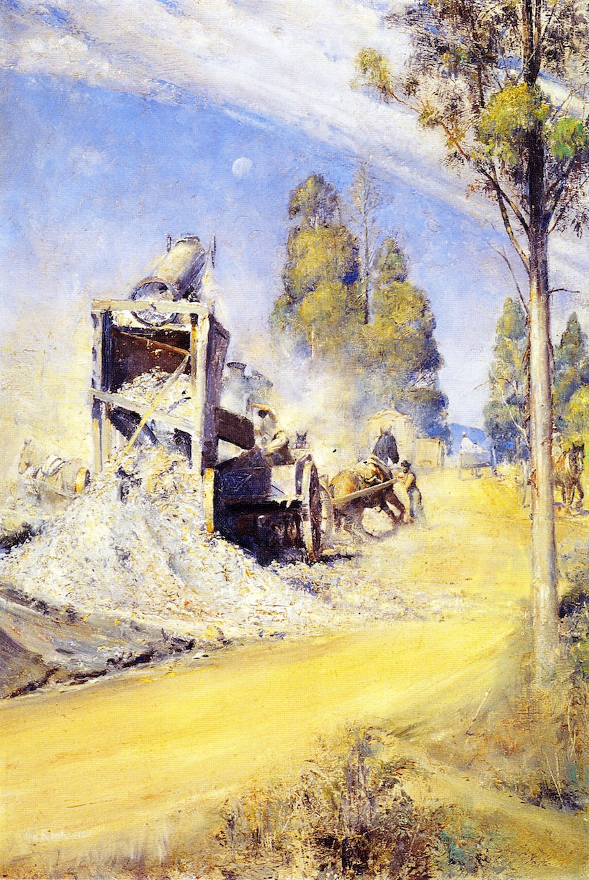 Country Road Makers, vintage artwork by Tom Roberts, 12x8" (A4) Poster