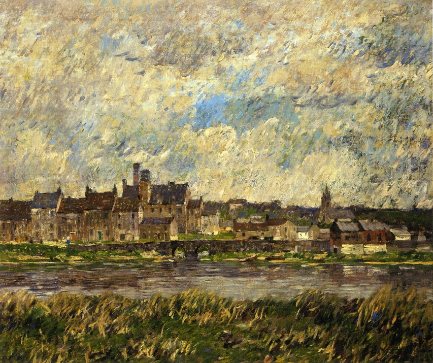 Gray Day in Spring, vintage artwork by Robert Spencer, 12x8" (A4) Poster