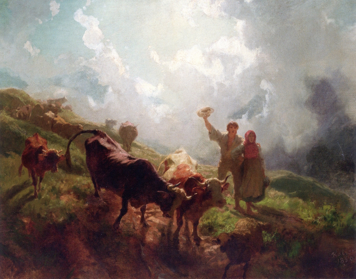 Desalpe, vintage artwork by Rudolf Koller, 12x8" (A4) Poster