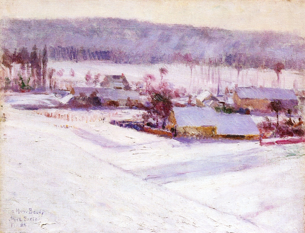 Giverny Winter by John Leslie Breck,A3(16x12")Poster