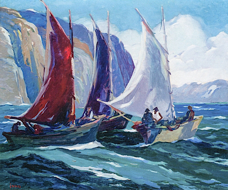 The Baiters, vintage artwork by George Ennis, 12x8" (A4) Poster
