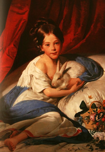 Princess Marie Franziska von Liechtenstein, vintage artwork by Friedrich von Amerling, A3 (16x12") Poster Print
