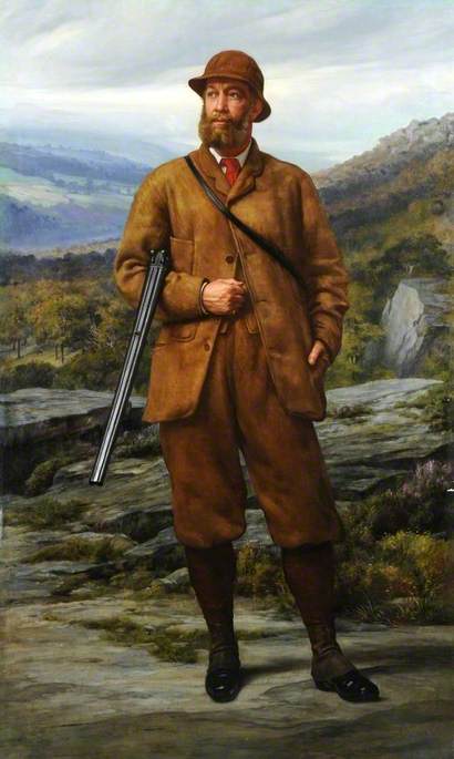 Edward Montagu Stuart Granville Montagu-Stuart-Wortley-Mackenzie (1827–1899), 1st Earl of Wharncliff, vintage artwork by Sir Edward John Poynter, 12x8" (A4) Poster
