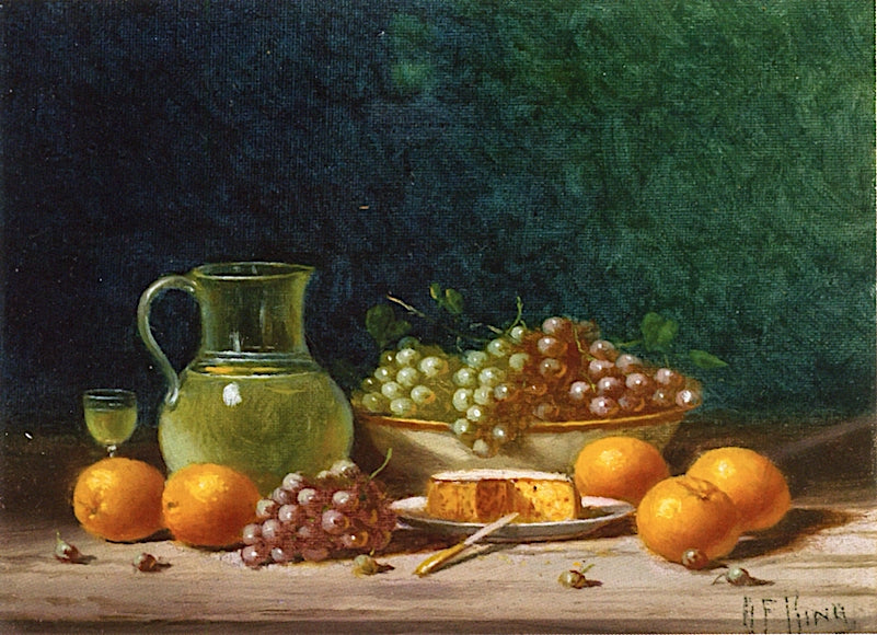 Still Life with Fruit and Cheese by Albert F. King,A3(16x12")Poster