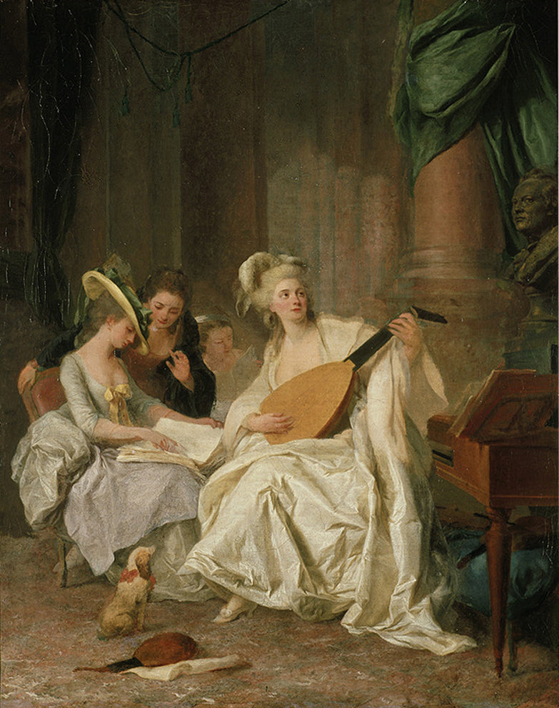 Huldigung an Gluck, vintage artwork by Johann Anton de Peters, 12x8" (A4) Poster