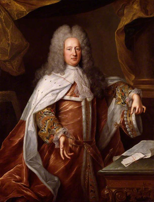 Henry St John, 1st Viscount Bolingbroke, vintage artwork by Attributed to Alexis-Simon Belle, 12x8" (A4) Poster