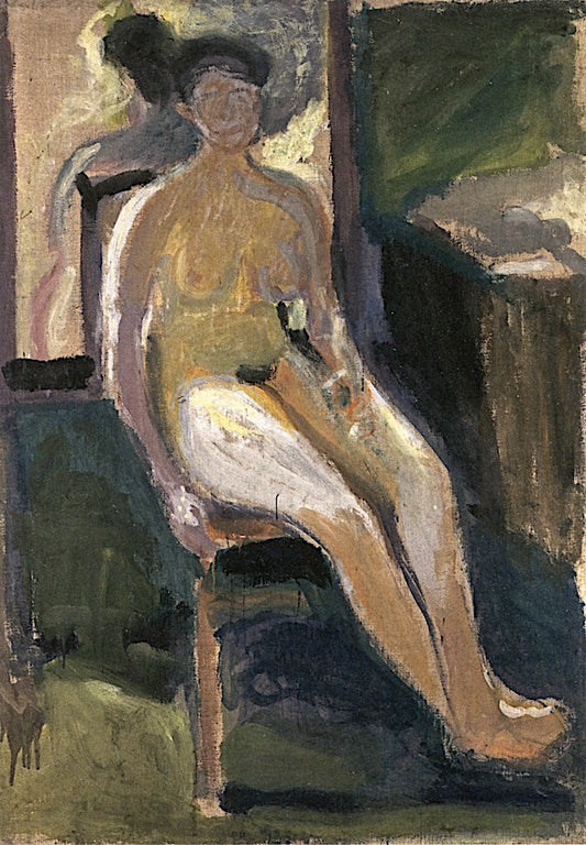 Seated Woman, Nude by Richard Gerstl,16x12(A3) Poster