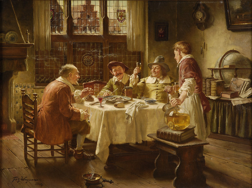 The Gourmets by Fritz Wagner,16x12(A3) Poster
