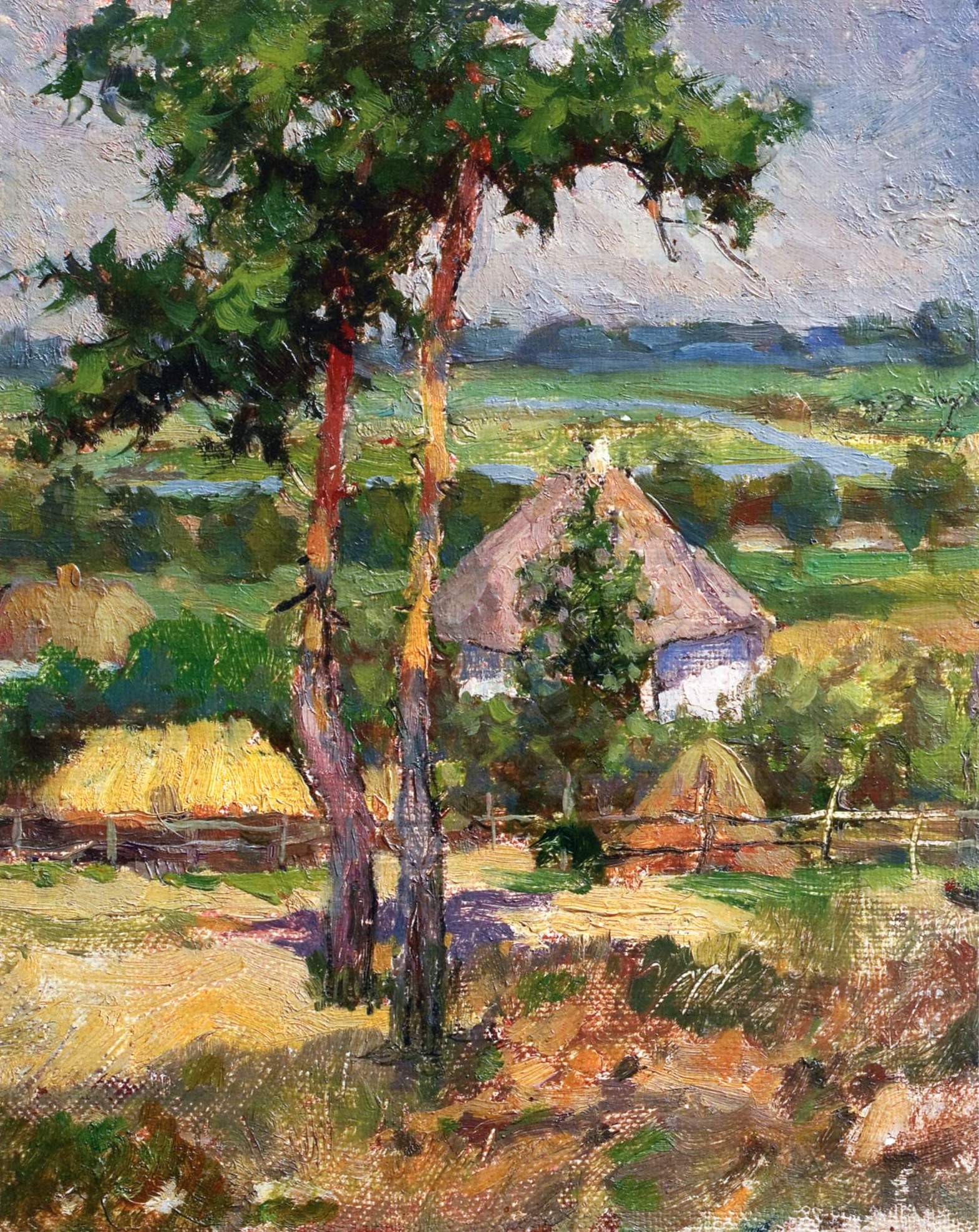 Village Outskirts by Mikhail Tkachenko,A3(16x12")Poster