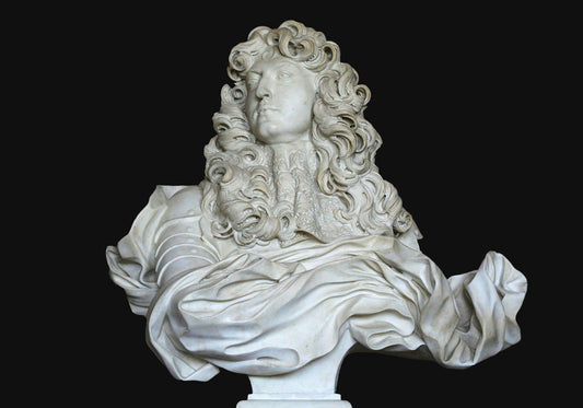 Louis XIV of France (bust), vintage artwork by Gian Lorenzo Bernini, 12x8" (A4) Poster