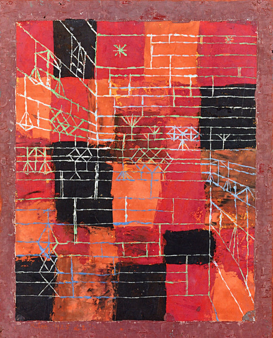 Configuration Perspective, vintage artwork by Paul Klee, 12x8" (A4) Poster