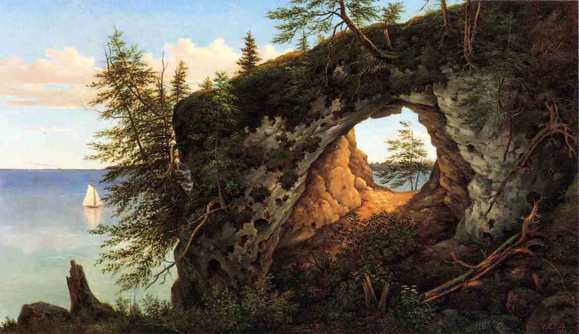 Fairy Arch, Mackinac Island, vintage artwork by Henry Chapman Ford, 12x8" (A4) Poster