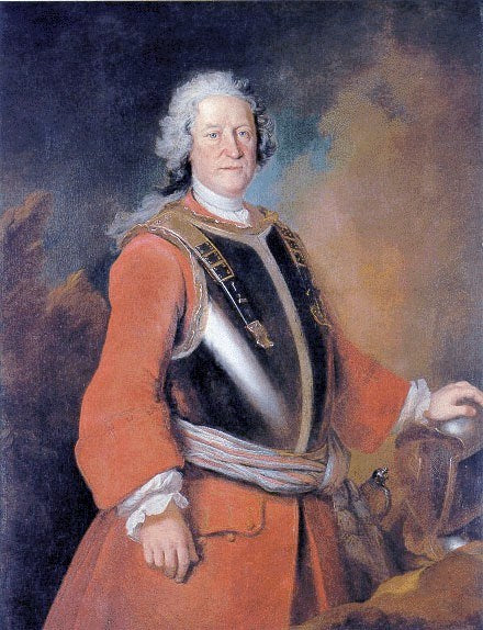 Portrait of Jean de Bodt, Baroque architect, vintage artwork by Louis de Silvestre, 12x8" (A4) Poster
