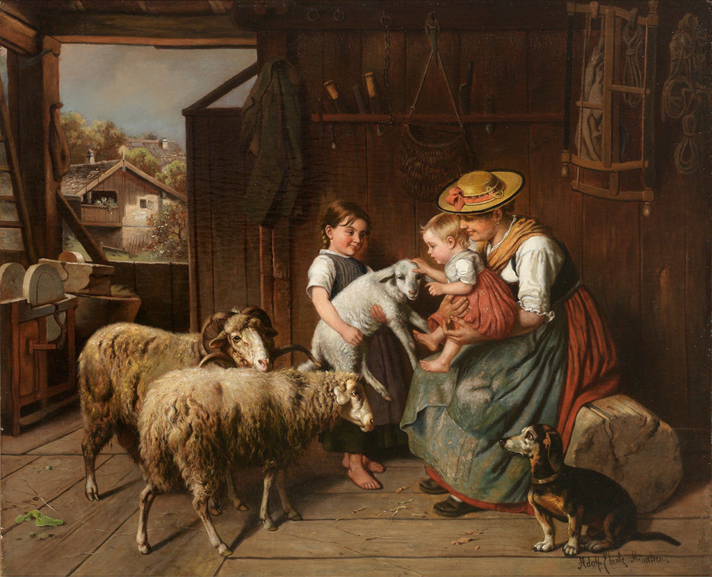 The Little Darling, vintage artwork by Adolf Eberle, 12x8" (A4) Poster