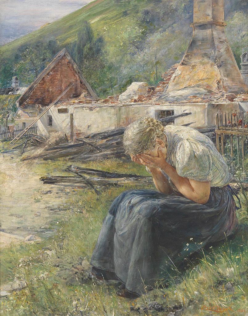 The day after, vintage artwork by Ernst Nowak, 12x8" (A4) Poster