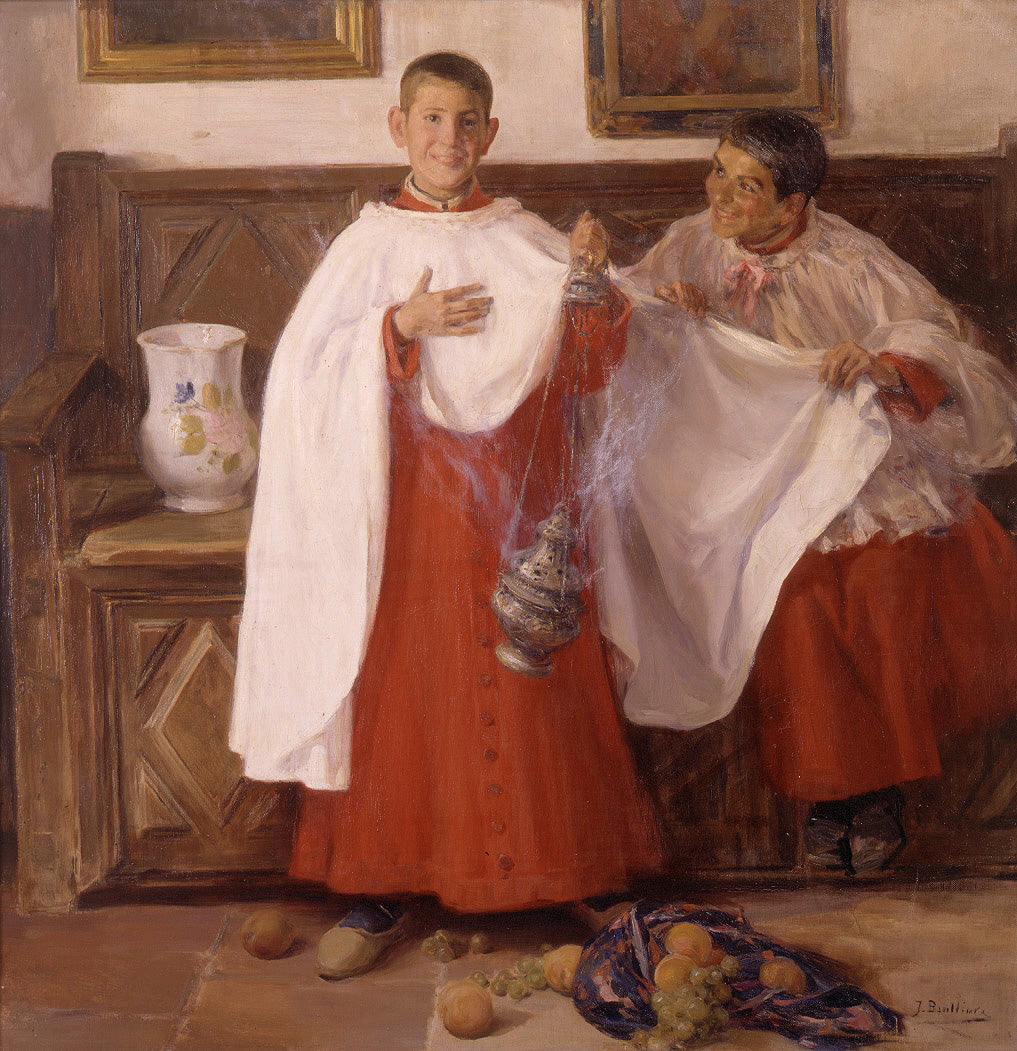 Monaguillos, vintage artwork by Jose Benlliure Gil, 12x8" (A4) Poster