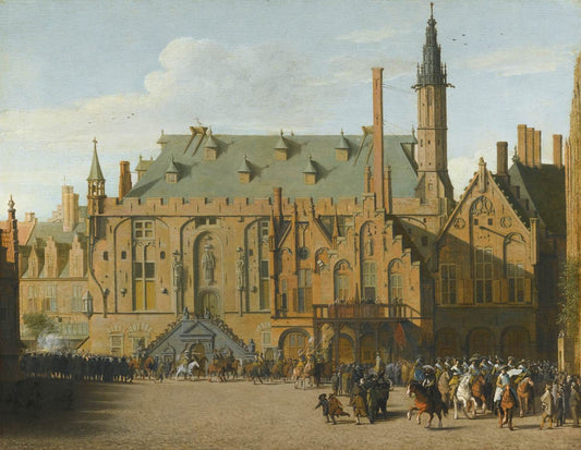 The Town Hall in Haarlem, vintage artwork by Pieter Saenredam, 12x8" (A4) Poster