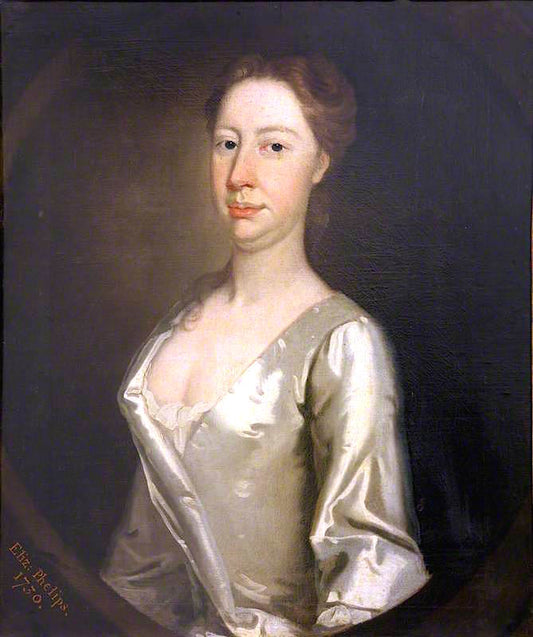 Elizabeth Phelips, Mrs Edward Phelips IV, vintage artwork by Attributed to Bartholomew Dandridge, 12x8" (A4) Poster