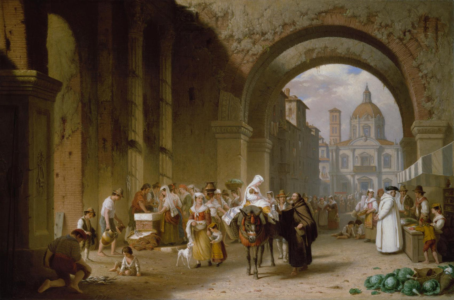 Portico of the Palace of Octavia, vintage artwork by Robert Walter Weir, A3 (16x12") Poster Print