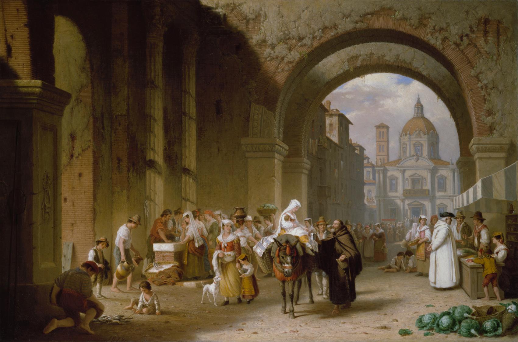 Portico of the Palace of Octavia, vintage artwork by Robert Walter Weir, A3 (16x12") Poster Print
