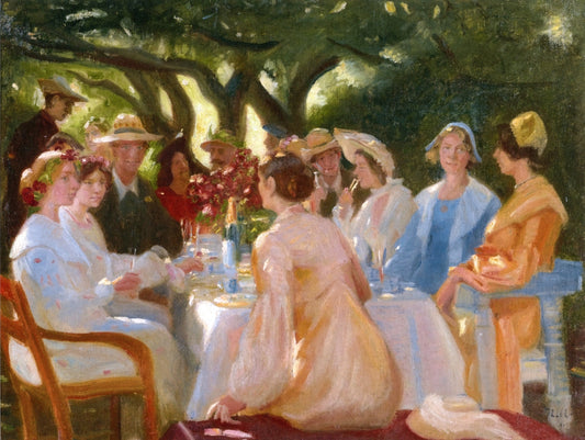 The Actor's Lunch, Skagen, vintage artwork by Michael Peter Ancher, 12x8" (A4) Poster