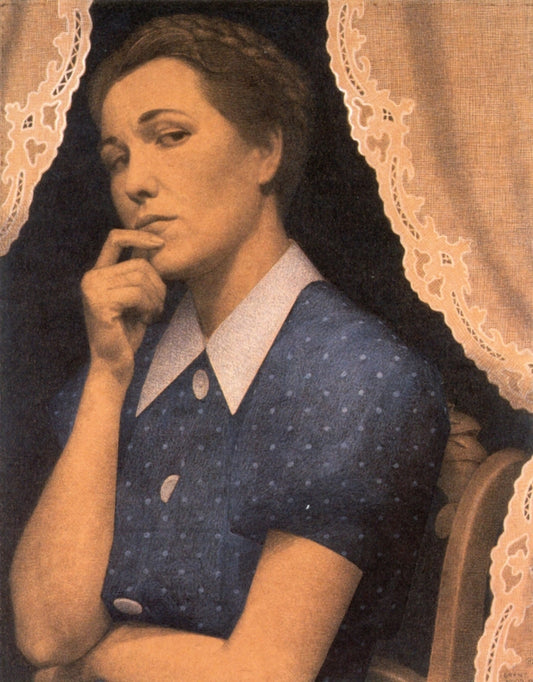 The Perfectionist, vintage artwork by Grant Wood, 12x8" (A4) Poster