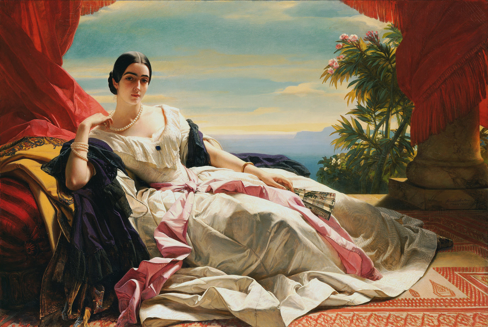 Leonilla, Princess of Sayn-Wittgenstein-Sayn, vintage artwork by Franz Xavier Winterhalter, A3 (16x12") Poster Print