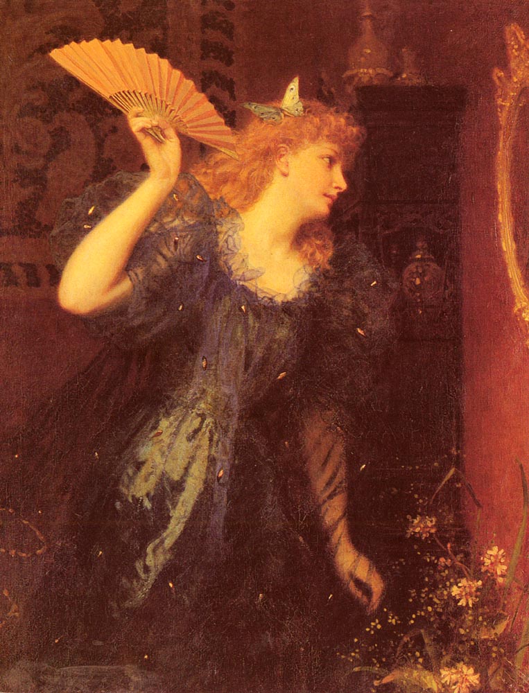 Ready for the Ball, vintage artwork by Sophie Gengembre Anderson, 12x8" (A4) Poster