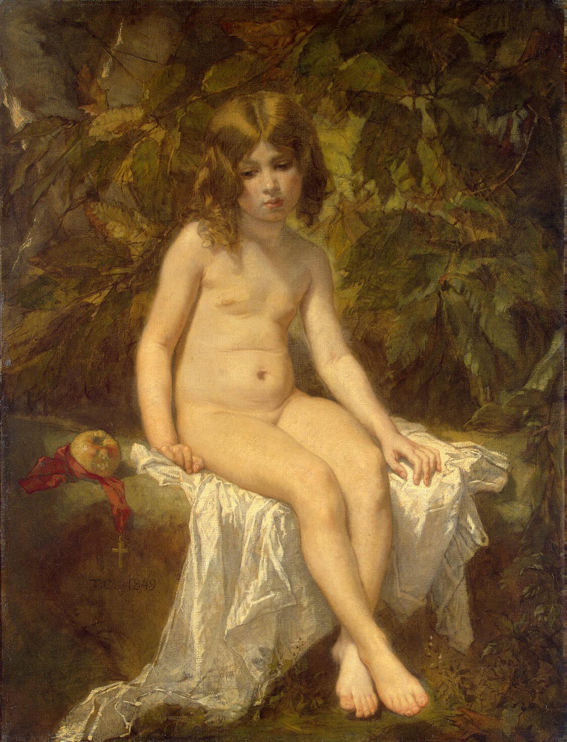 Little Bather, vintage artwork by Thomas Couture, A3 (16x12") Poster Print
