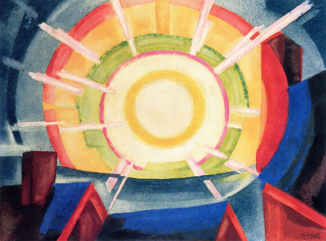 Arising, vintage artwork by Oscar Bluemner, 12x8" (A4) Poster