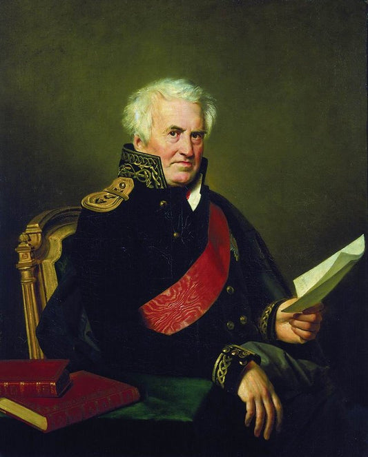 Portrait of A.S. Shishkov, vintage artwork by Orest Kiprensky, 12x8" (A4) Poster