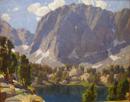 Forth Lake, Big Pine, vintage artwork by Edgar Alwyn Payne, 12x8" (A4) Poster